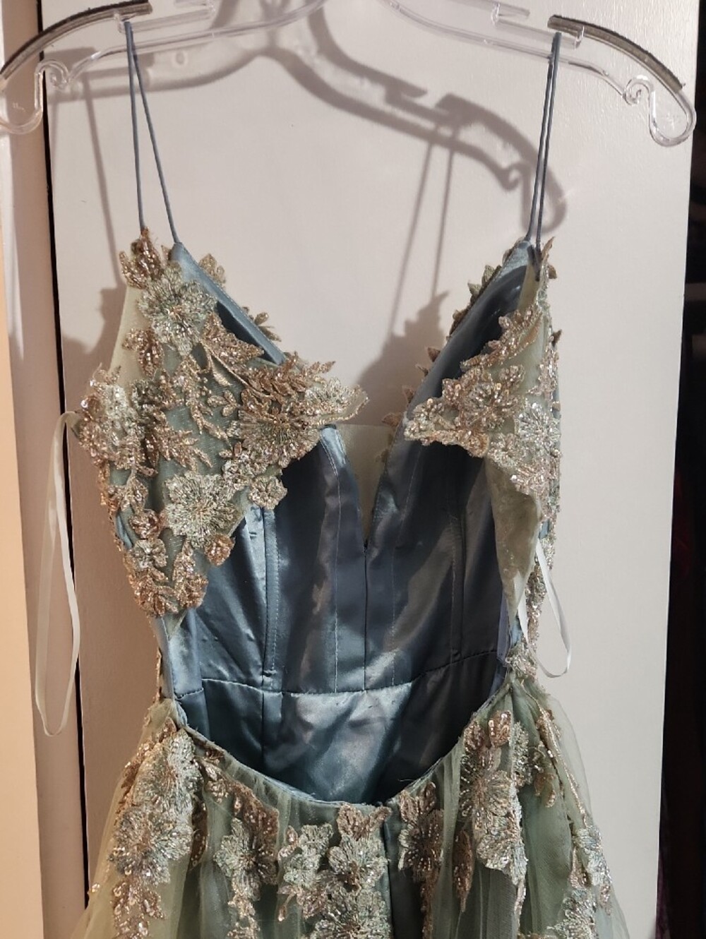 Colette Mon Cheri Women's  Satin Cotillion Evening Ball Cocktail Dress Sz 4 - Picture 5 of 16